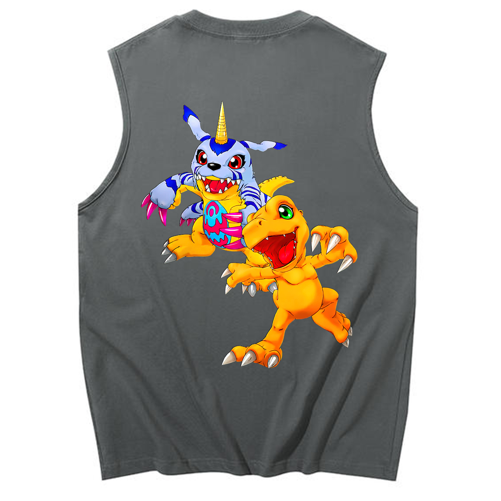 （画像用） Digimon デジタルモンスター/デジモン コットン100％タンクトップ（背面プリント）